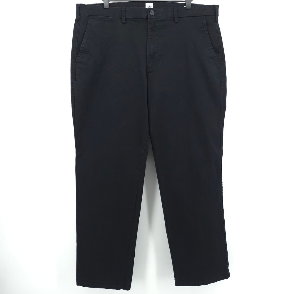 Gap Mens Pants Essential Khaki Straight 38x30 Black Chino Workwear